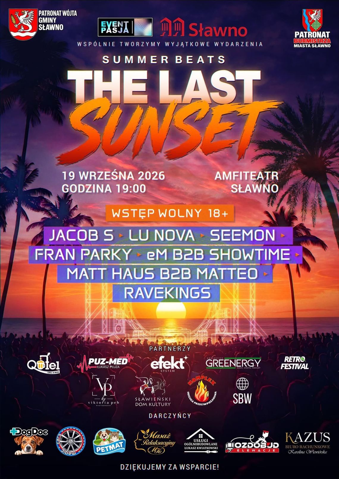 SUMMER BEATS – THE LAST SUNSET w Sławnie. Ostatni letni zachód słońca z muzyką 18+ już dziś w amfiteatrze SUMMER BEATS – THE LAST SUNSET w Sławnie. Ostatni letni zachód słońca z muzyką 18+ już dziś w amfiteatrze