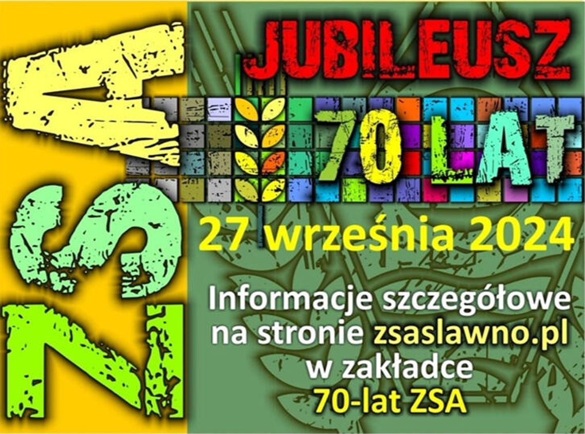 ZSA w Sławnie będzie obchodzić 70 lecie