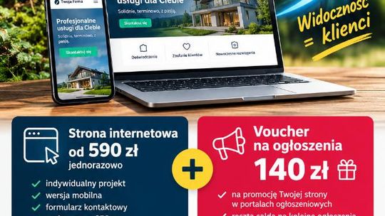 Nowa strona firmowa plus budżet na jej rozreklamowanie PLUS voucher 140 zł