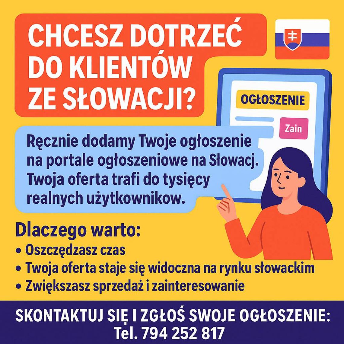 dodawanie ogłoszeń Słowacja - publikacja ogłoszeń Słowacja