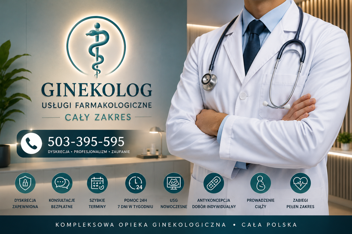 Ginekolog przywracanie cyklu 24h pilne wizyty nawet dziś!!