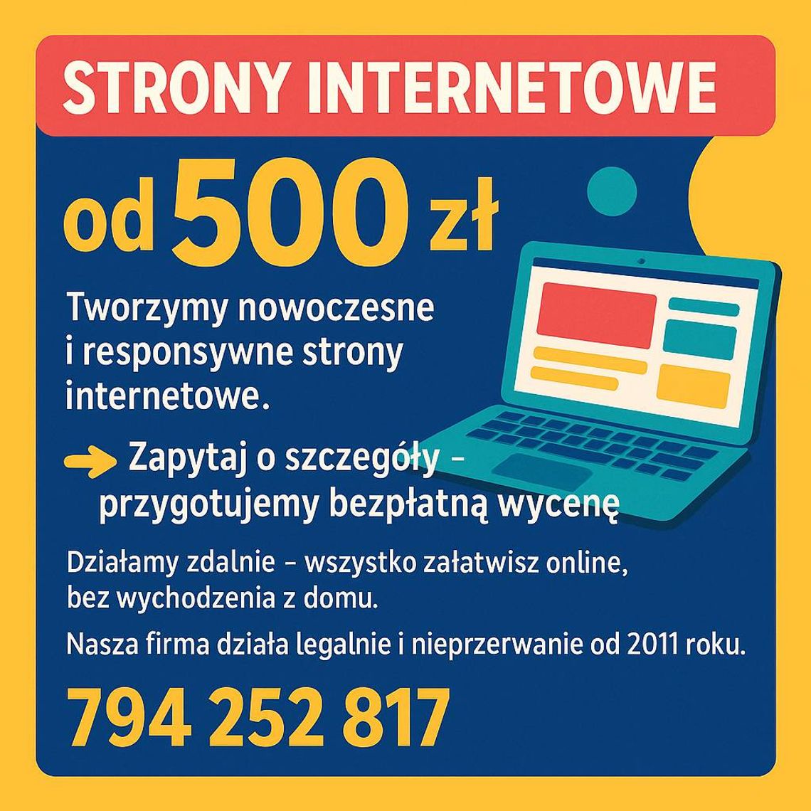 Tanie strony internetowe - od 500 zł ! Gotowa nawet w kilka dni! Tanie strony internetowe - od 500 zł ! Gotowa nawet w kilka dni!