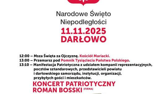 Darłowo: Już jutro 11 listopada zapraszamy na obchody Święta 🇵🇱 Niepodległości
