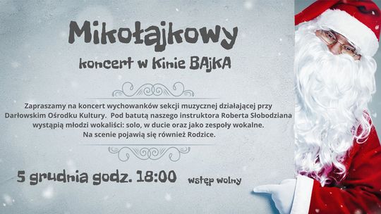 Darłowo: Mikołajkowy koncert wychowanków sekcji muzycznej działającej przy DOK