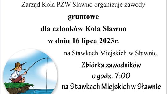 Sławno: Zawody wędkarskie dla członków PZW Koła Sławno