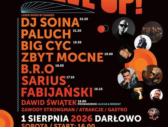 Darłowo zaprasza 31 lipca i 1 sierpnia - WAVE UP! - sprawdź