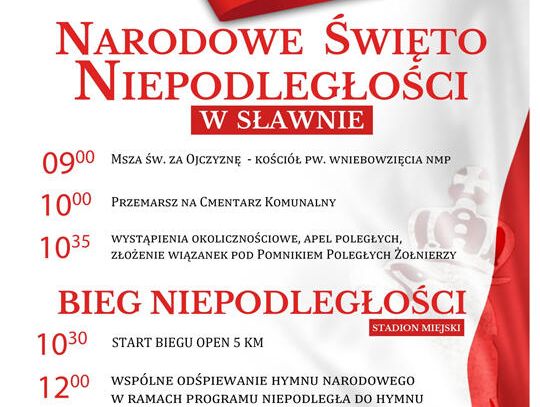 Sławno: Obchody Święta Niepodległości 11 listopada - program
