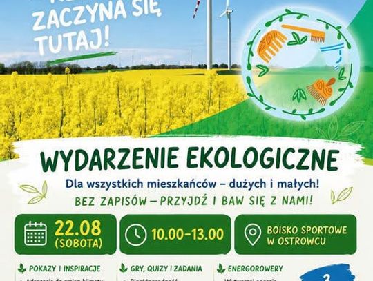 Wydarzenie ekologiczne w Ostrowcu: gry, quizy, energorowery i zero waste.