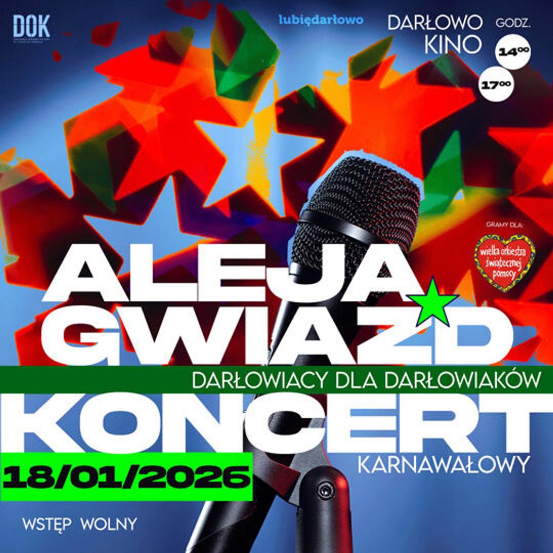 Darłowo: Aleją Gwiazd – koncert karnawałowy