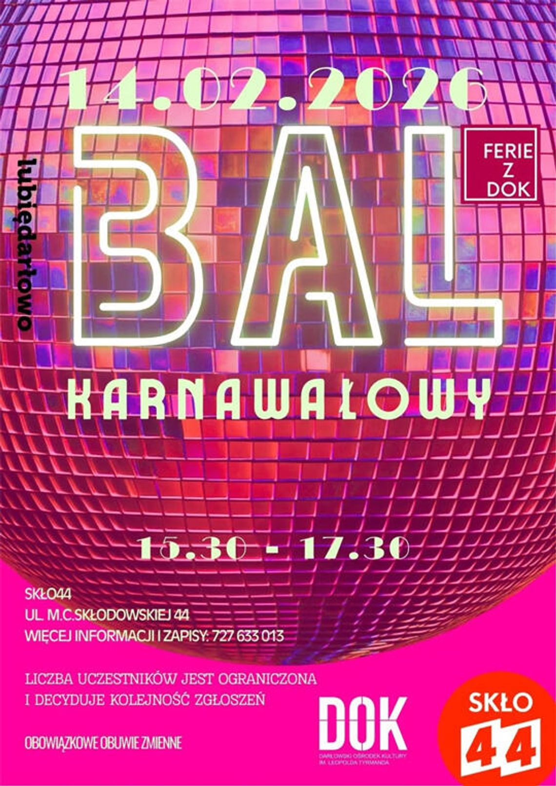 Darłowo: Bal Karnawałowy w SKŁO44