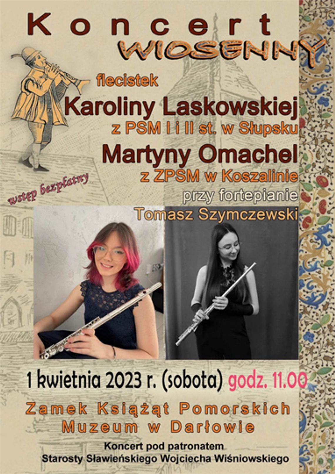 Darłowo: Koncert młodych flecistek Karoliny Laskowskiej oraz Martyny Omachel