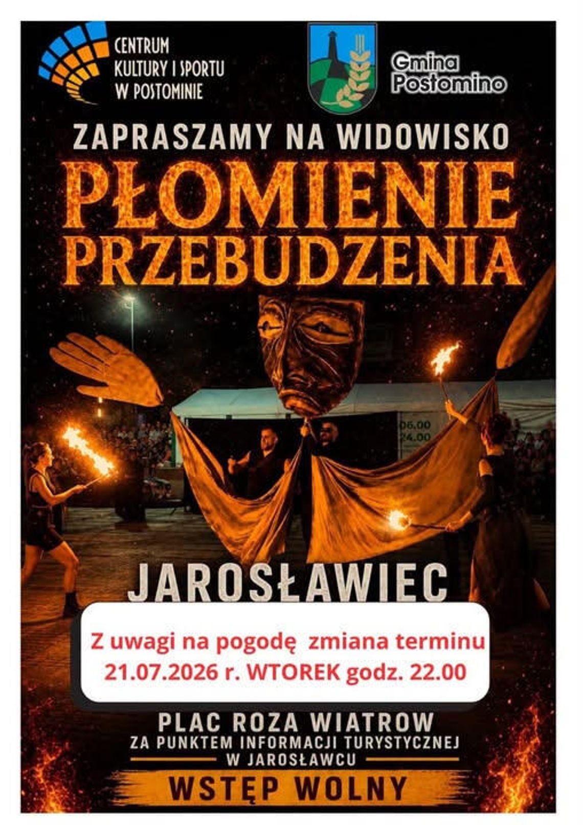 Jarosławiec: "Płomienie Przebudzenia" - zmiana terminu Jarosławiec: "Płomienie Przebudzenia" - zmiana terminu