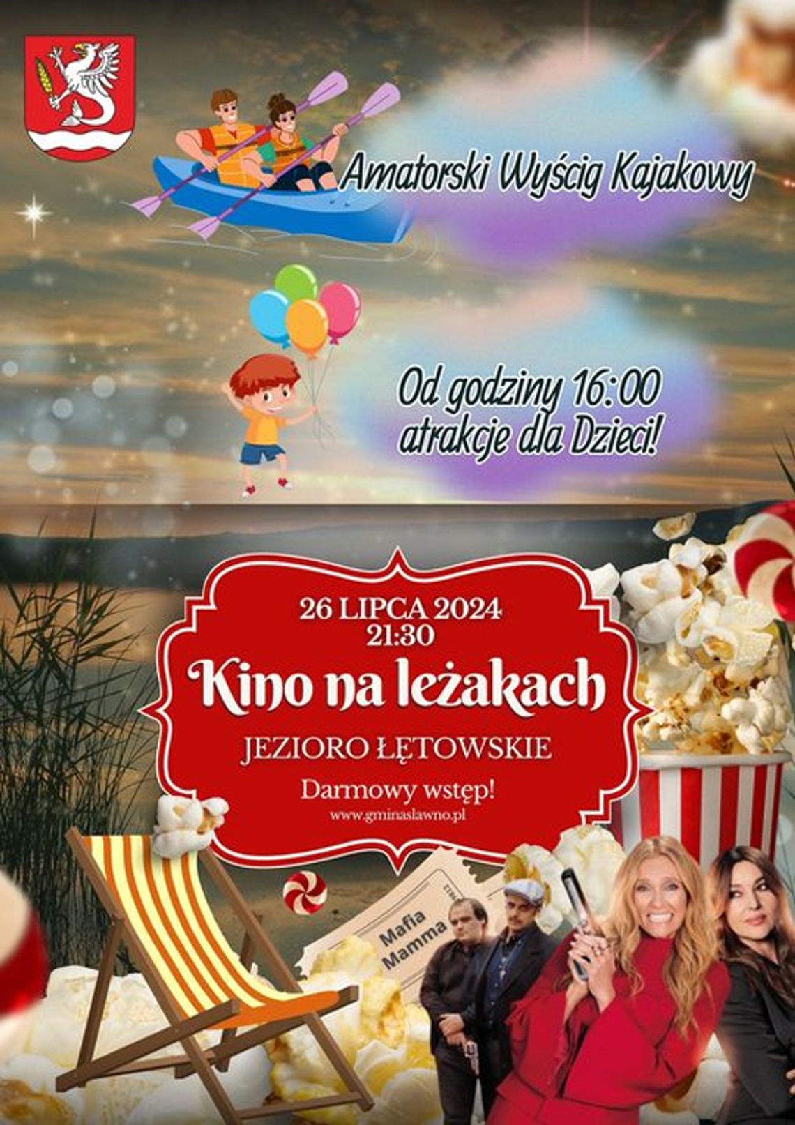 Łętowo: Amatorskie wyścigi kajakowe i Kino na leżakach