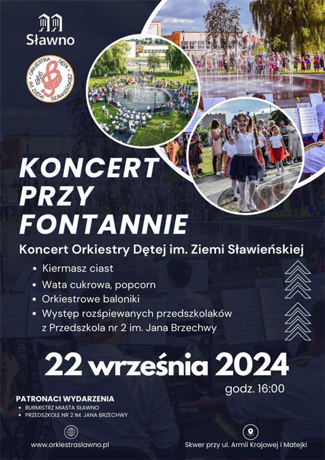 Sławno: Koncert przy fontannie