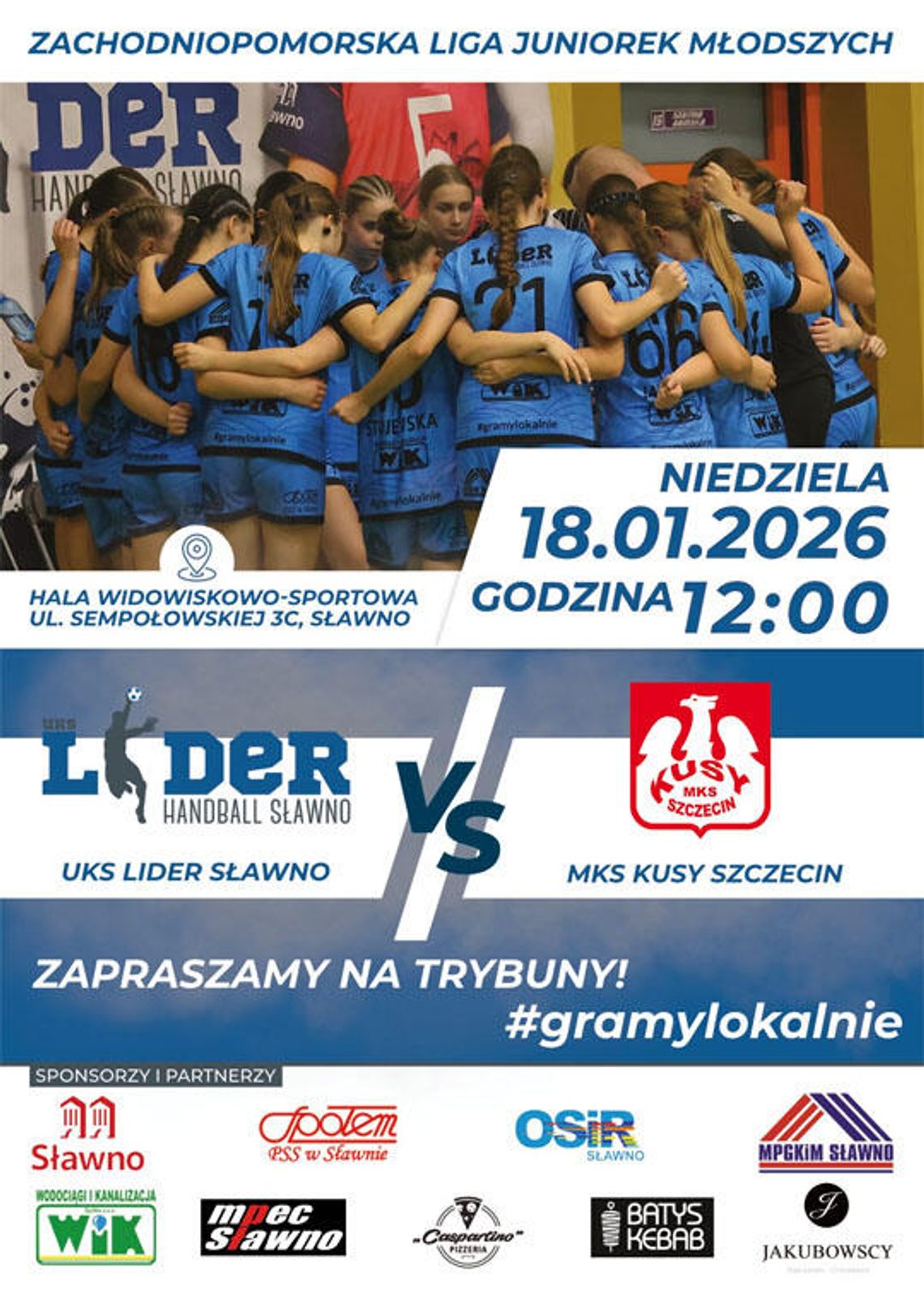 Sławno: Mecz UKS Lider Handball Sławno - MKS Kusy Szczecin