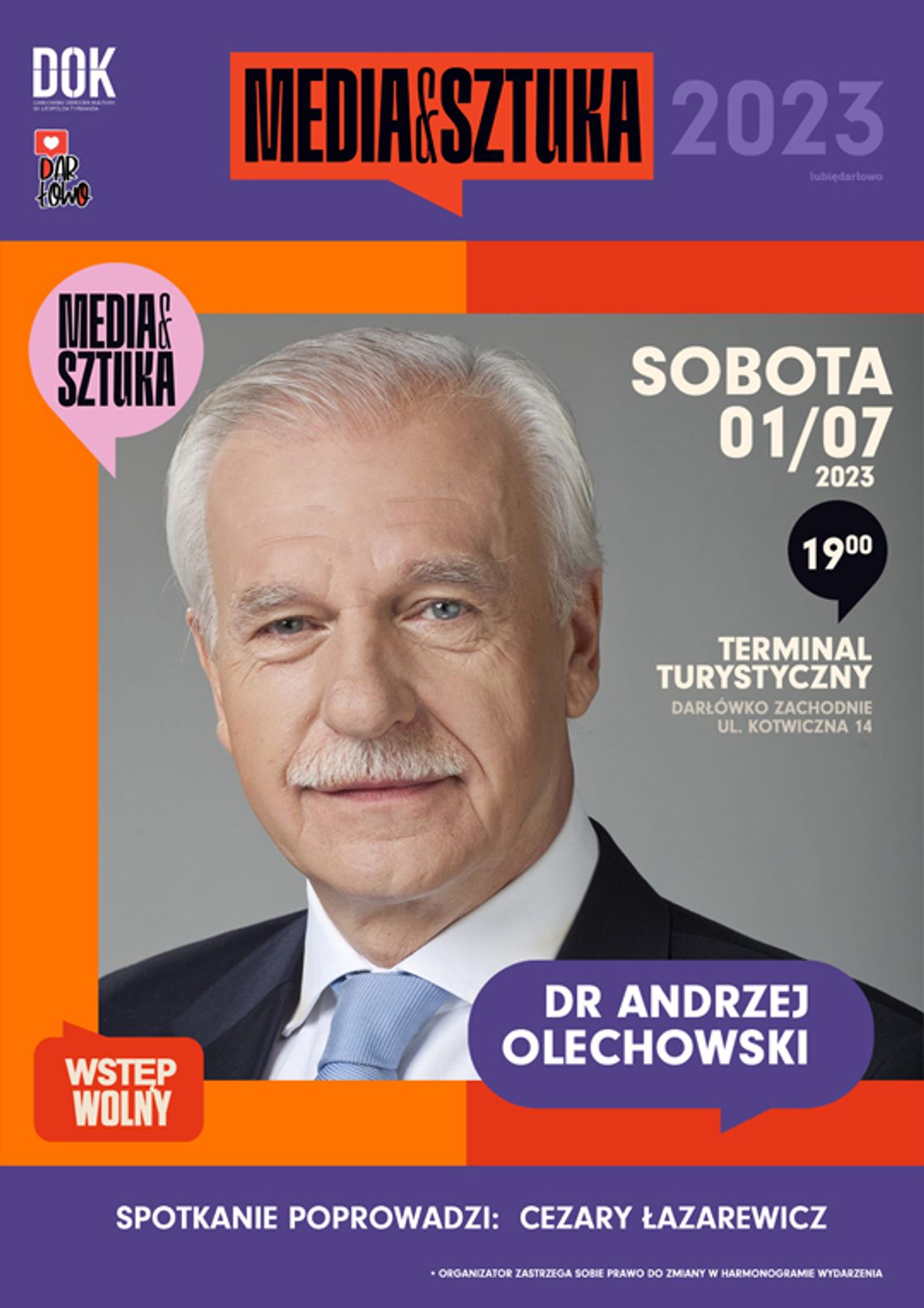 Spotkanie z dr. Andrzejem Olechowskim - festiwal Media i Sztuka