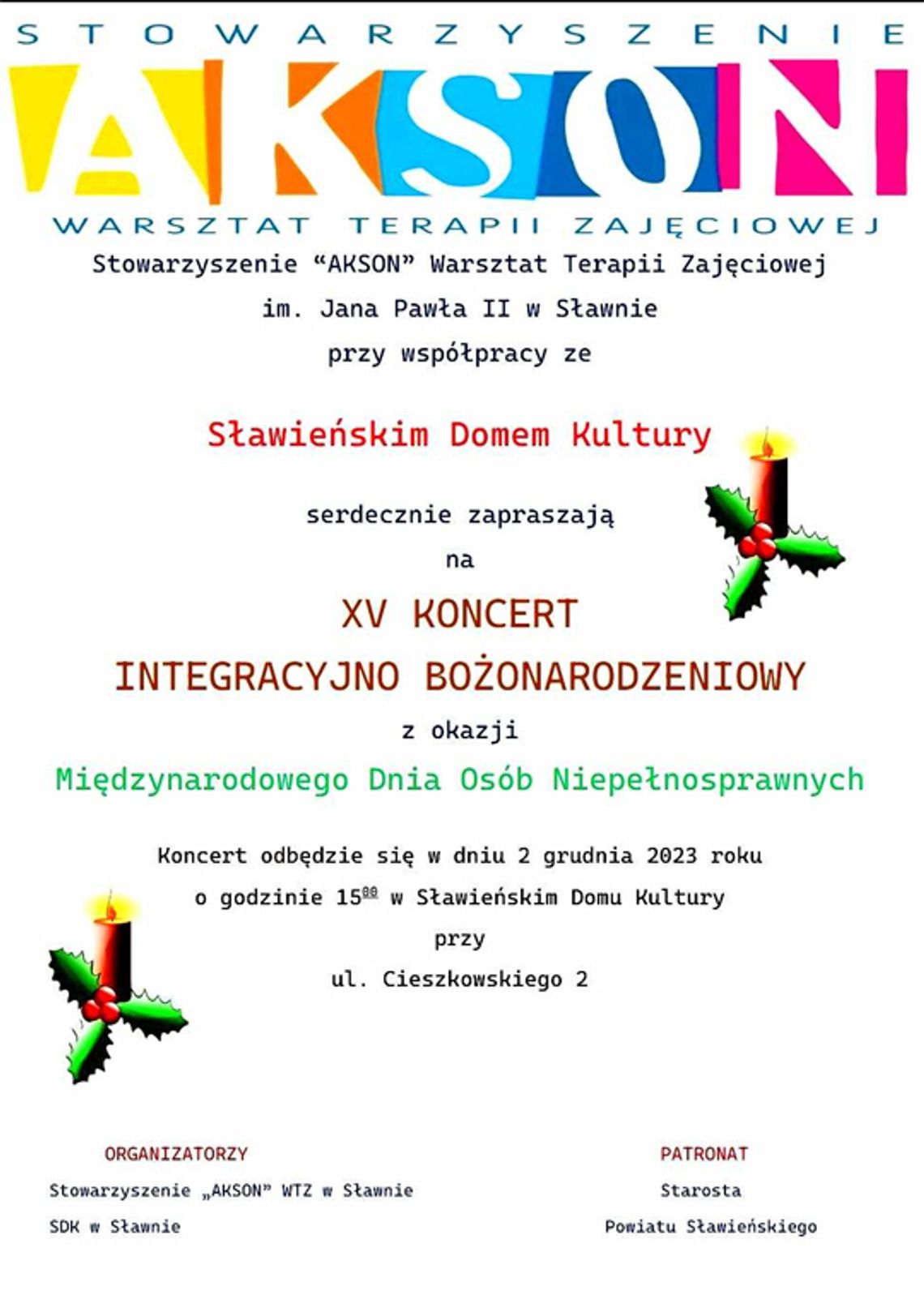 XV Koncert Integracyjno-Bożonarodzeniowy