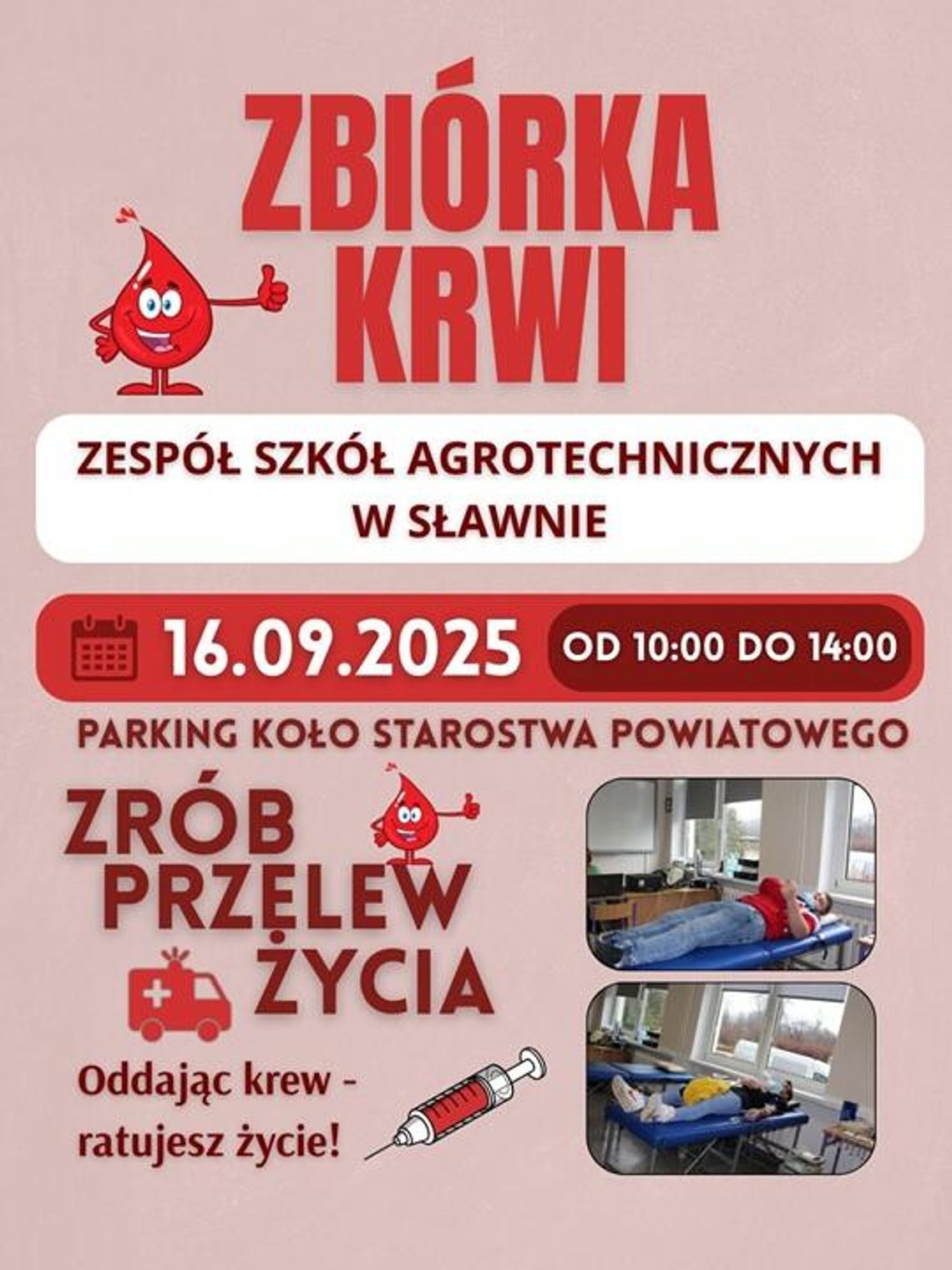 Zbiórka krwi w Sławnie Zbiórka krwi w Sławnie