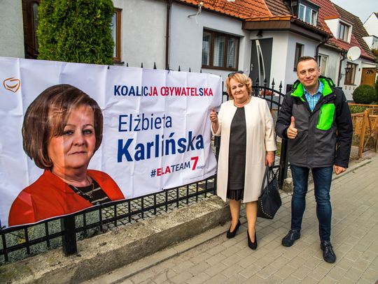 26.09 Darłowo: Kandydatkę KO - Elżbietę Karlińską wsparł poseł Krzysztof Brejza...