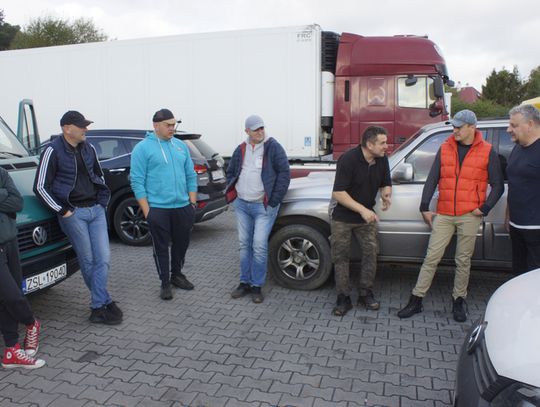 Powiat sławieński: protest rolników na krajowej szóstce