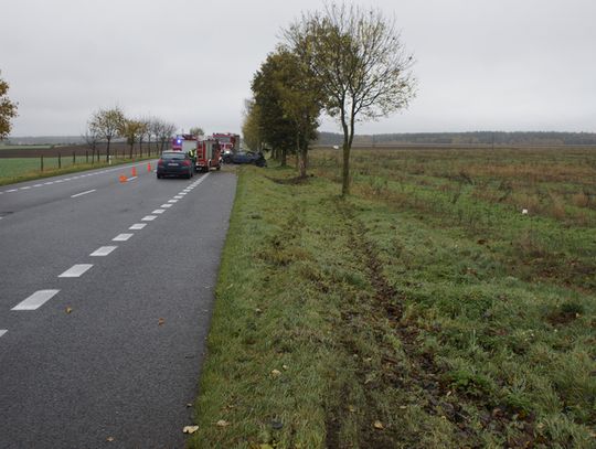 W sobotę rano wypadek na trasie Warszkowo - Wrześnica